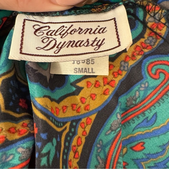 California Dynasty Vintage Paisley 2 Piece Sleep Dress and Robe Size S/M NWT - Picture 5 of 7